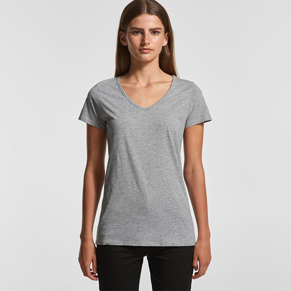 Womens Bevel V-Neck T-shirt – Custom Merch